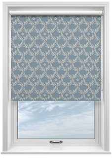 Trellis Prints, Vine and Bloom Raffs Blue - Twist&Fit Roller Blind